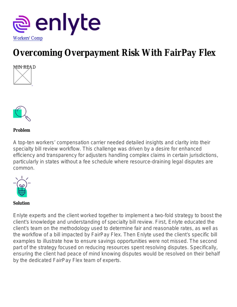 Workers' Compensation Bill Review Transformation Case Study