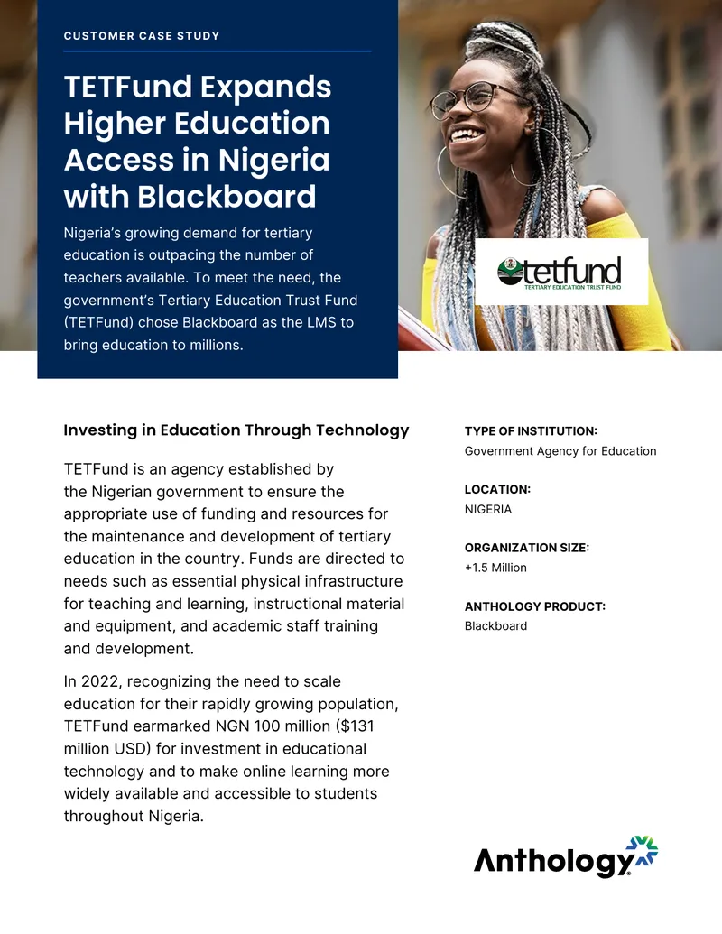 TETFund's Investment in Educational Technology in Nigeria