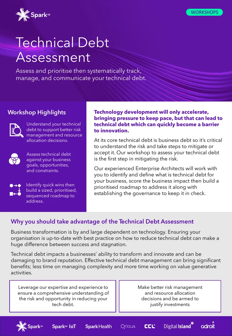 Technical Debt Assessment Workshop Overview