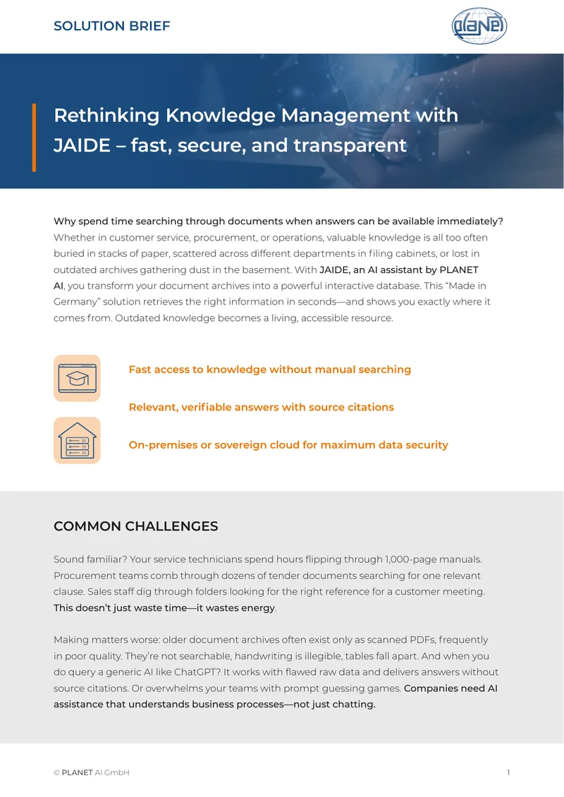AI-Powered Knowledge Management Solution Brief