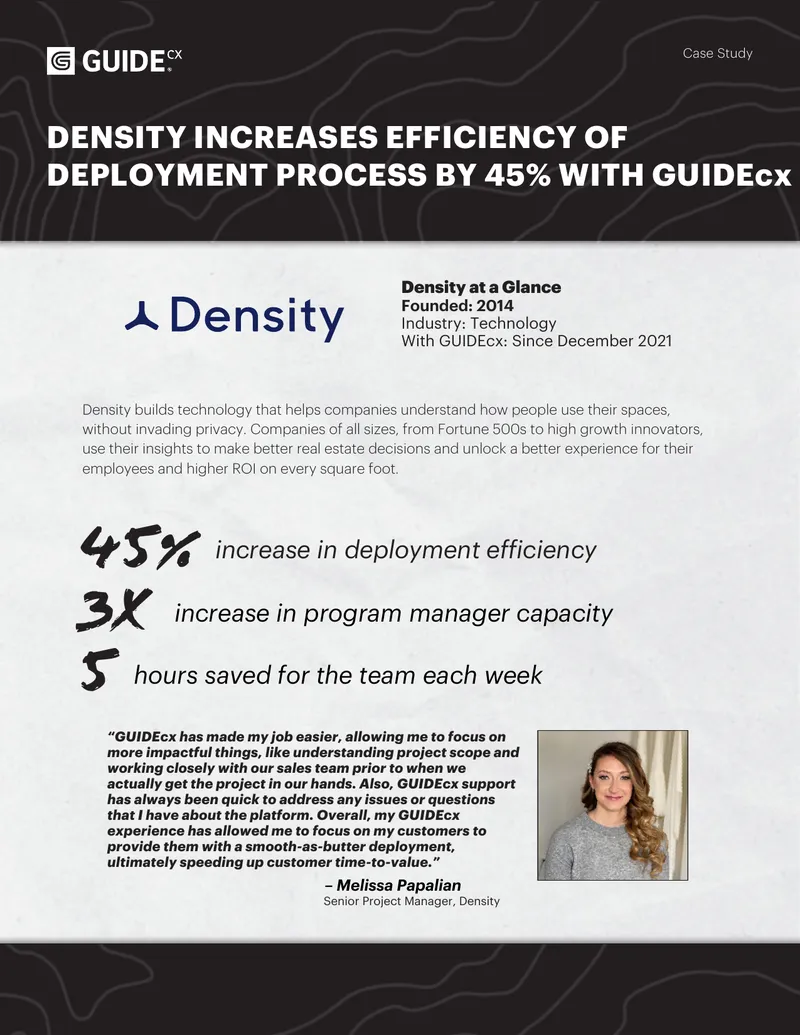 Density Case Study on GUIDEcx Implementation