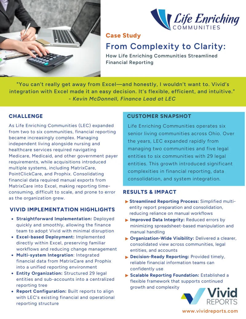Streamlining Financial Reporting for Senior Living Communities