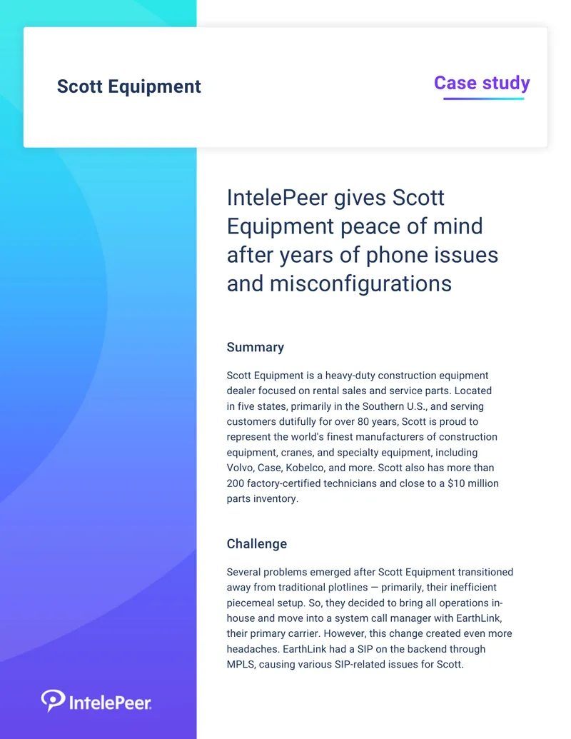 Scott Equipment Case Study on Communication Solutions