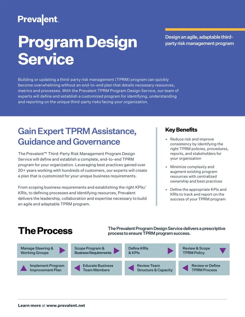 Third-Party Risk Management Program Design Service