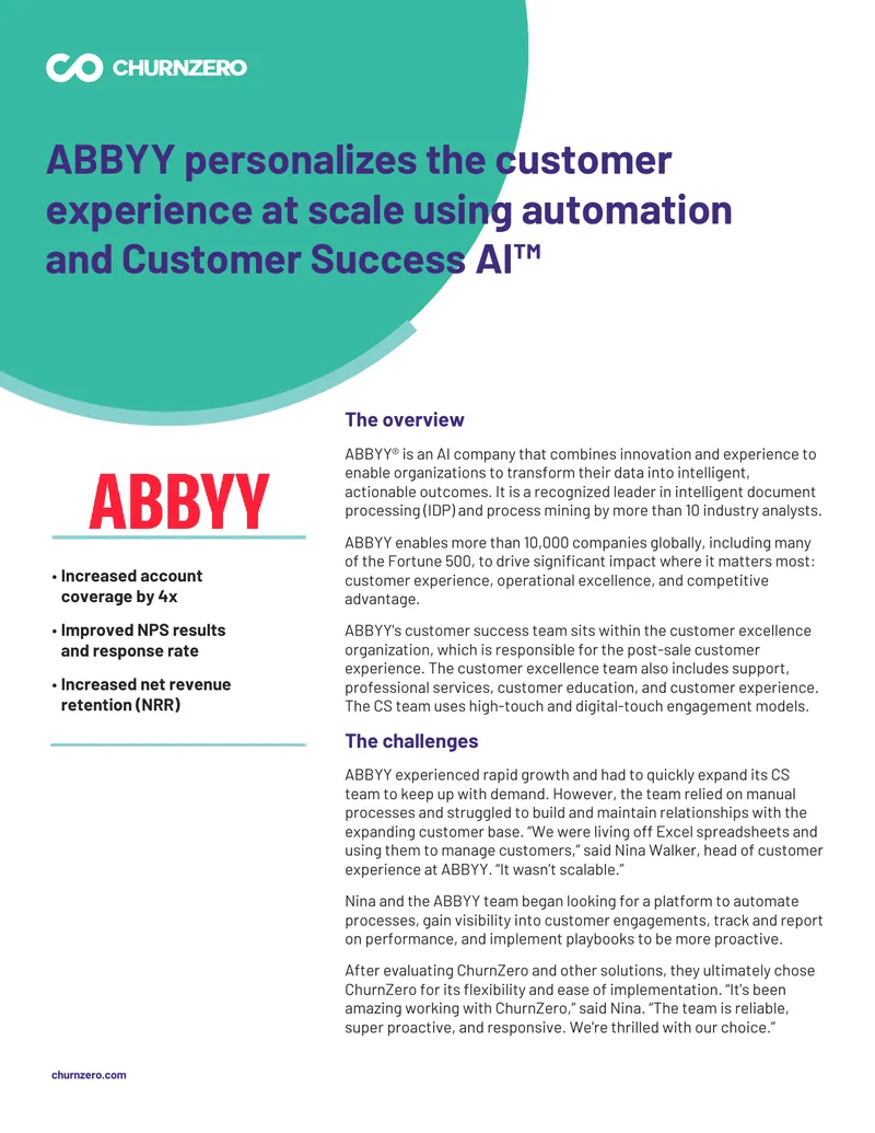 ABBYY Customer Success Automation Implementation