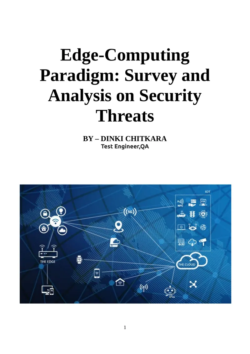 Survey and Analysis on Security Threats in Edge Computing
