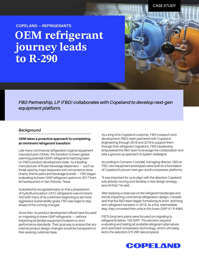 FBD Partnership Refrigerant Transition Case Study