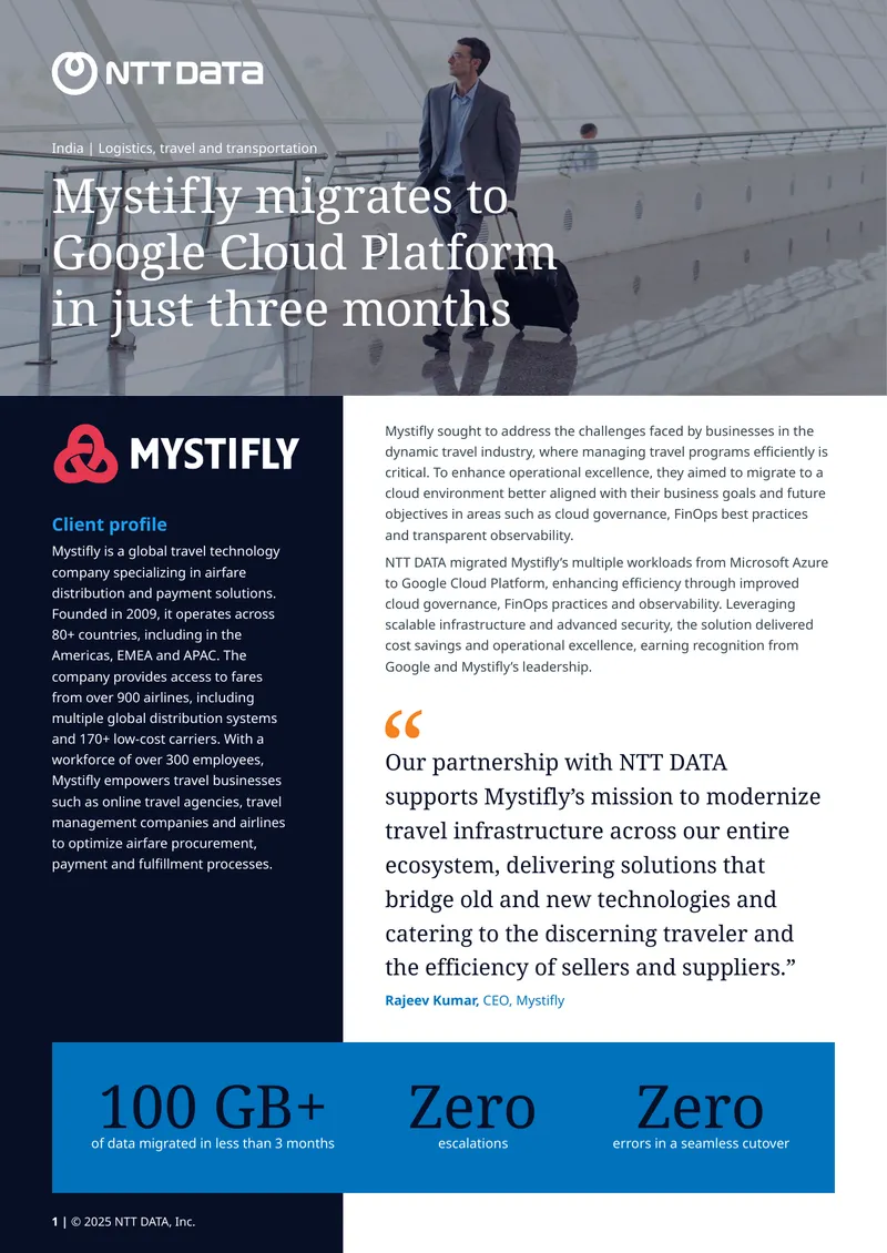 Mystifly Cloud Migration to Google Cloud Platform