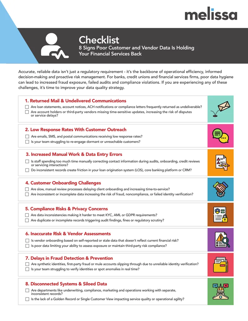 Checklist for Improving Data Quality in Financial Services