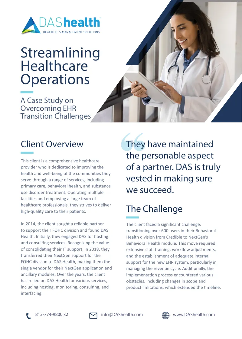 Case Study on EHR Transition Challenges