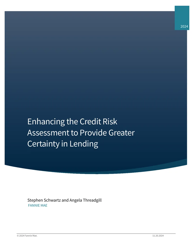 Enhancements to Credit Risk Assessment in Lending