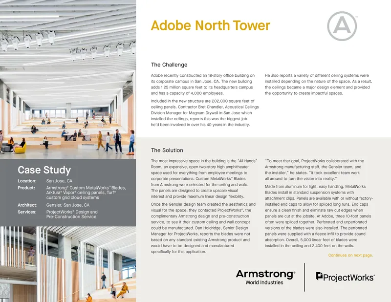 Adobe North Tower Ceiling Design Case Study