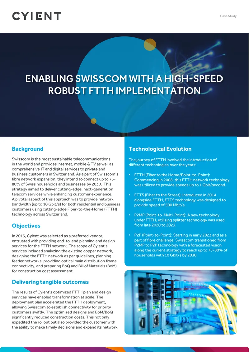Swisscom Fiber-to-the-Home Network Case Study