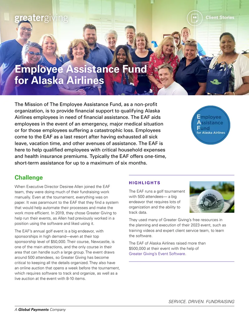 Employee Assistance Fund Golf Tournament Management preview page 1