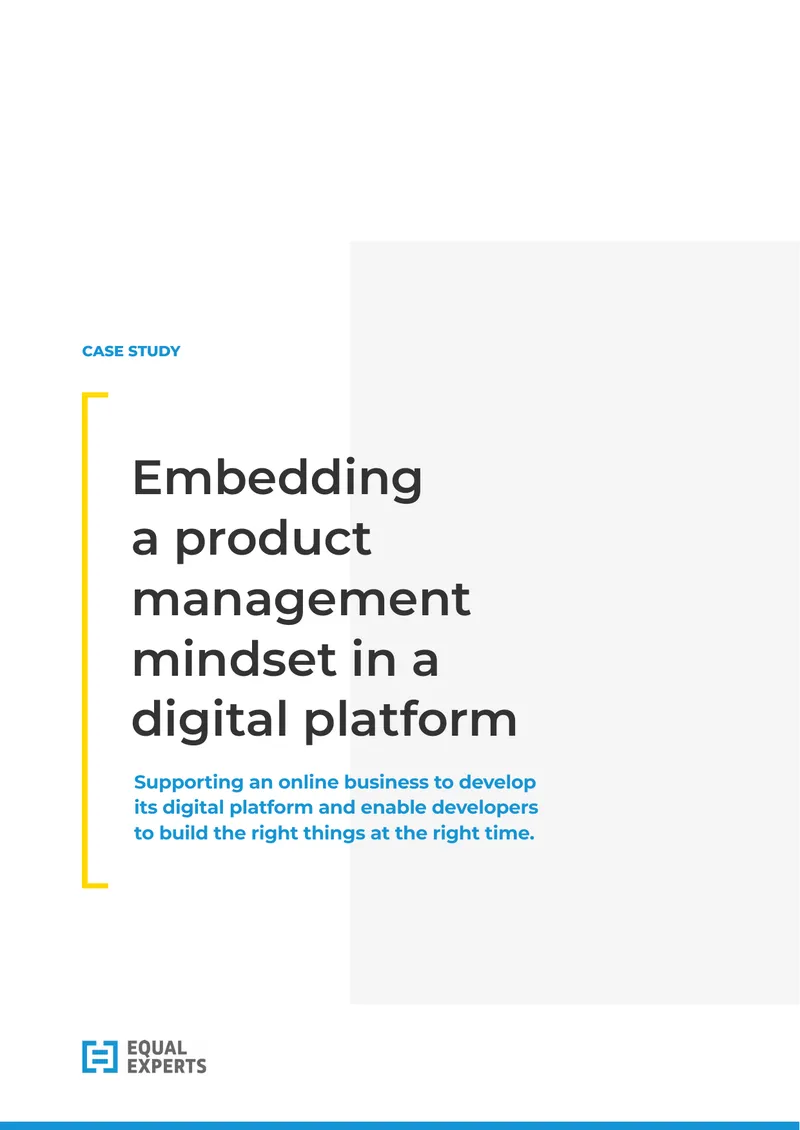 Embedding Product Management Mindset in Digital Platforms