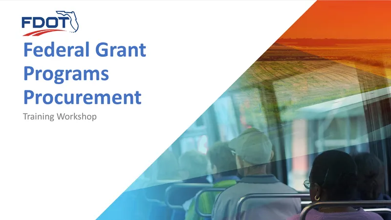 Federal Grant Programs Procurement Training Workshop