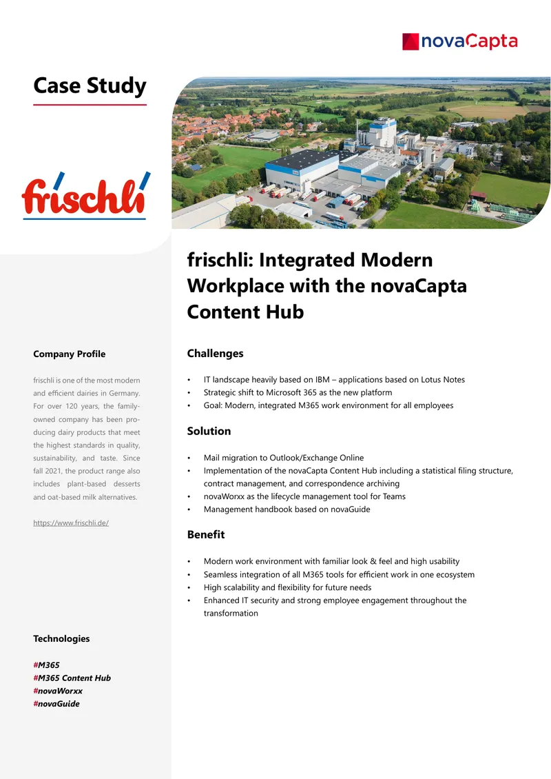 Digital Transformation Case Study of frischli Milchwerke