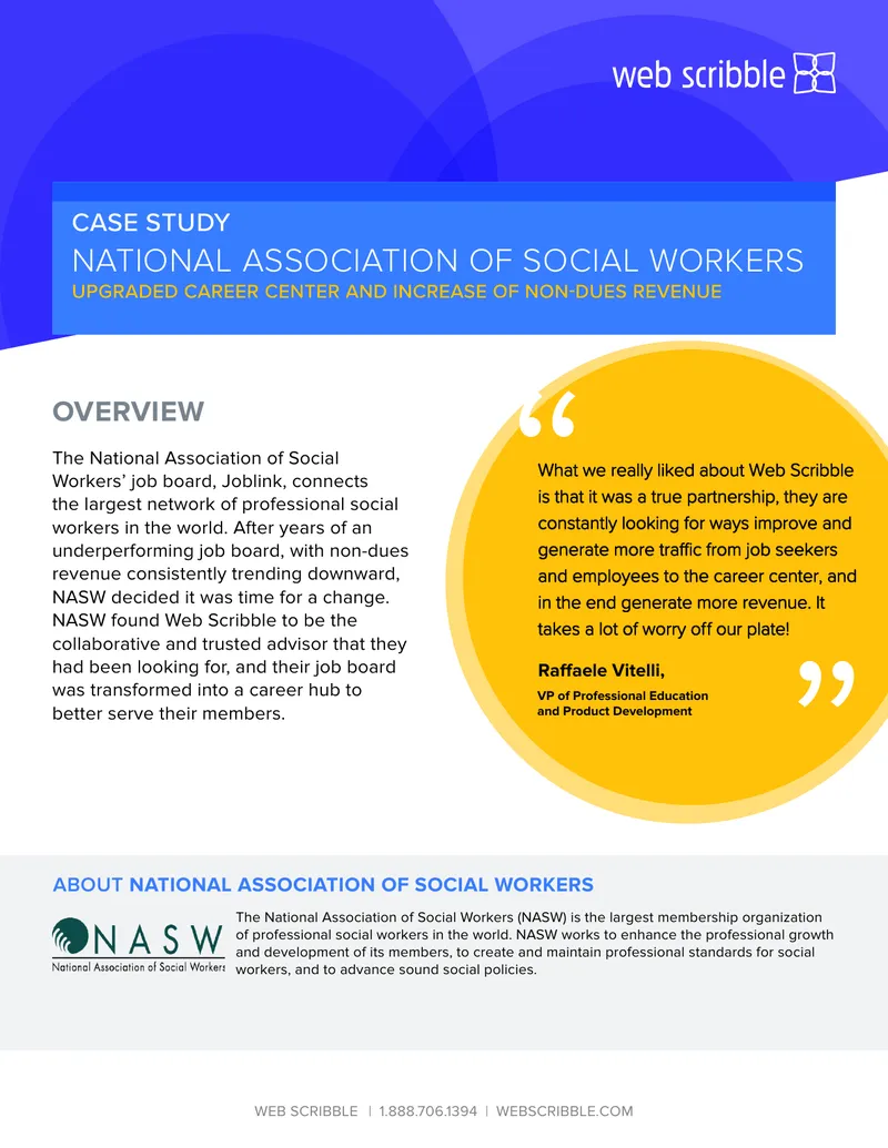 Case Study on NASW Joblink Transformation