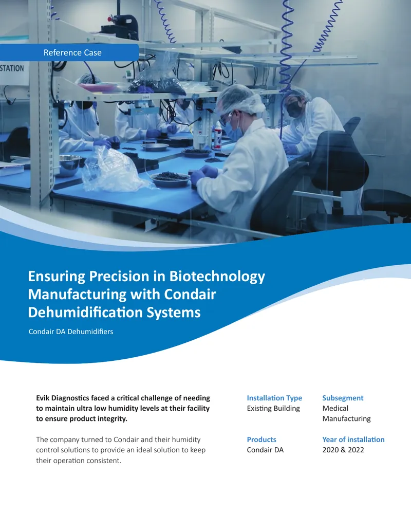 Humidity Control Solutions for Biotechnology Manufacturing