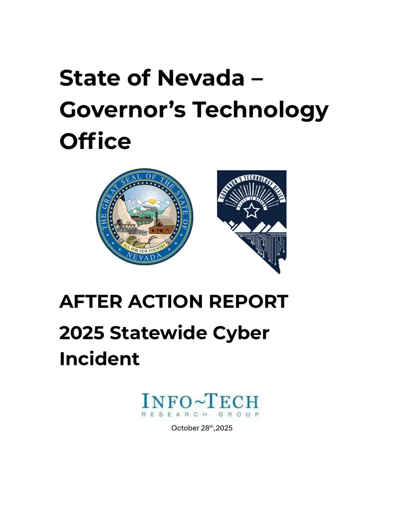 After Action Report on 2025 Statewide Cyber Incident