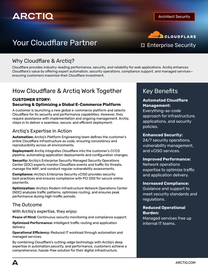 Cloudflare and Arctiq Partnership Overview