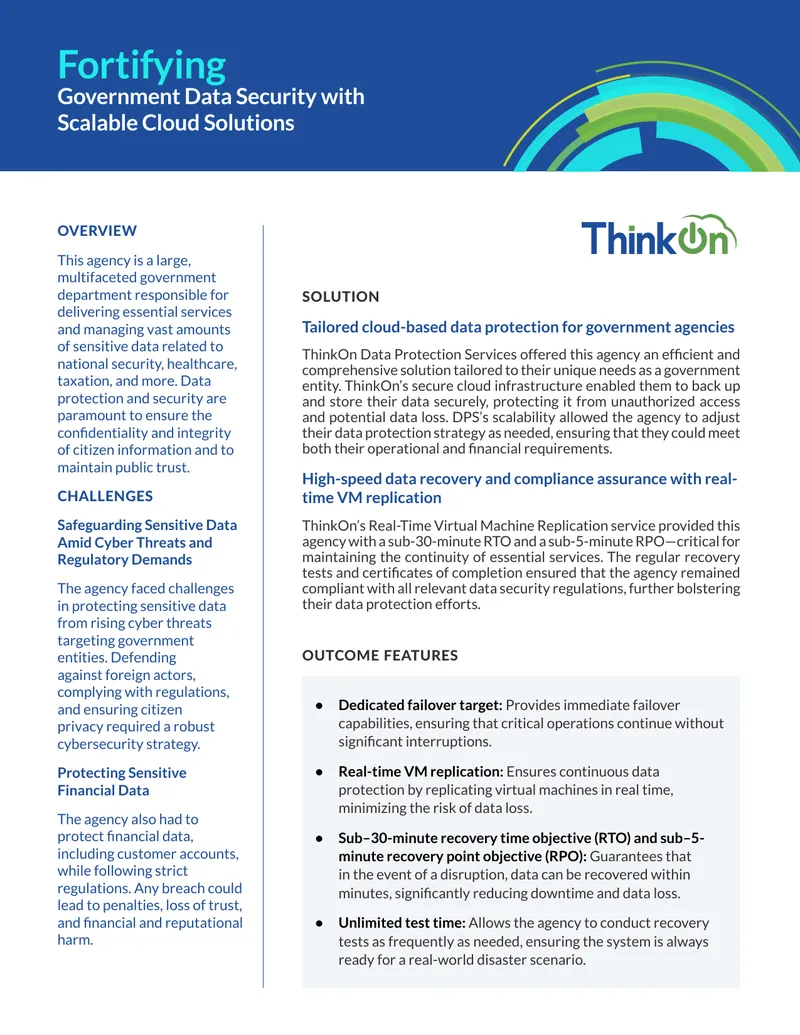 Cloud-Based Data Protection for Government Agencies