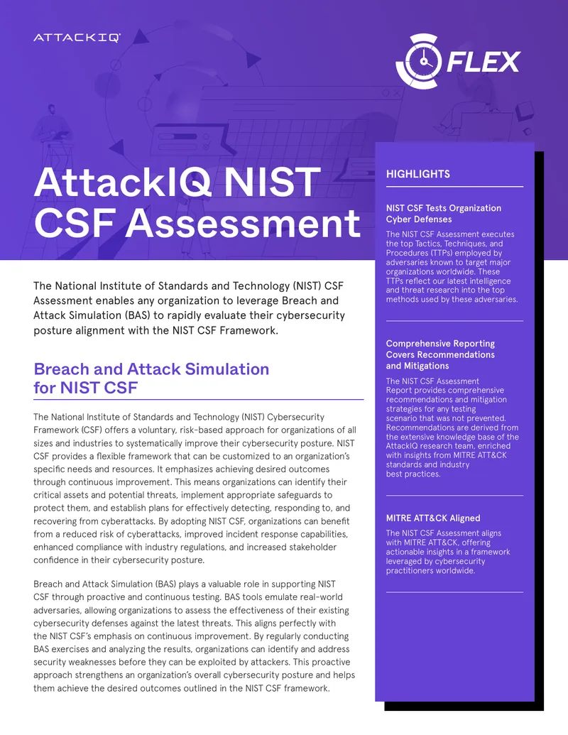 Breach and Attack Simulation for NIST CSF Assessment