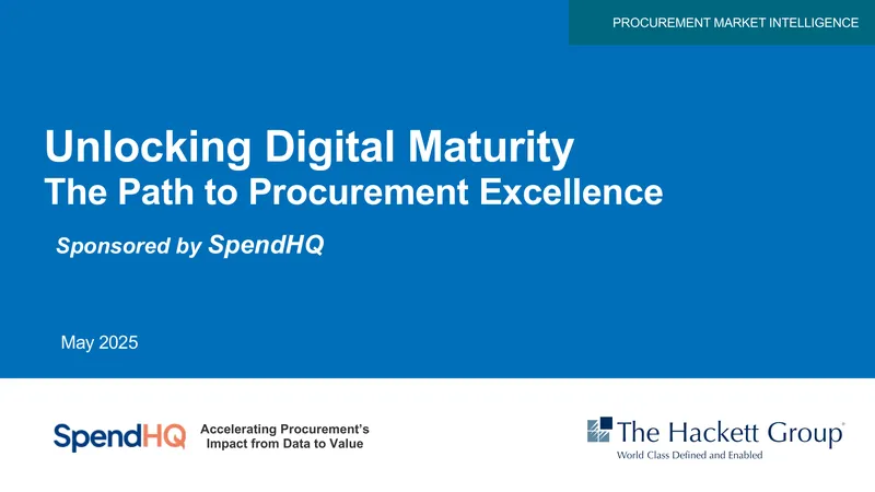 Procurement Market Intelligence and Digital Maturity