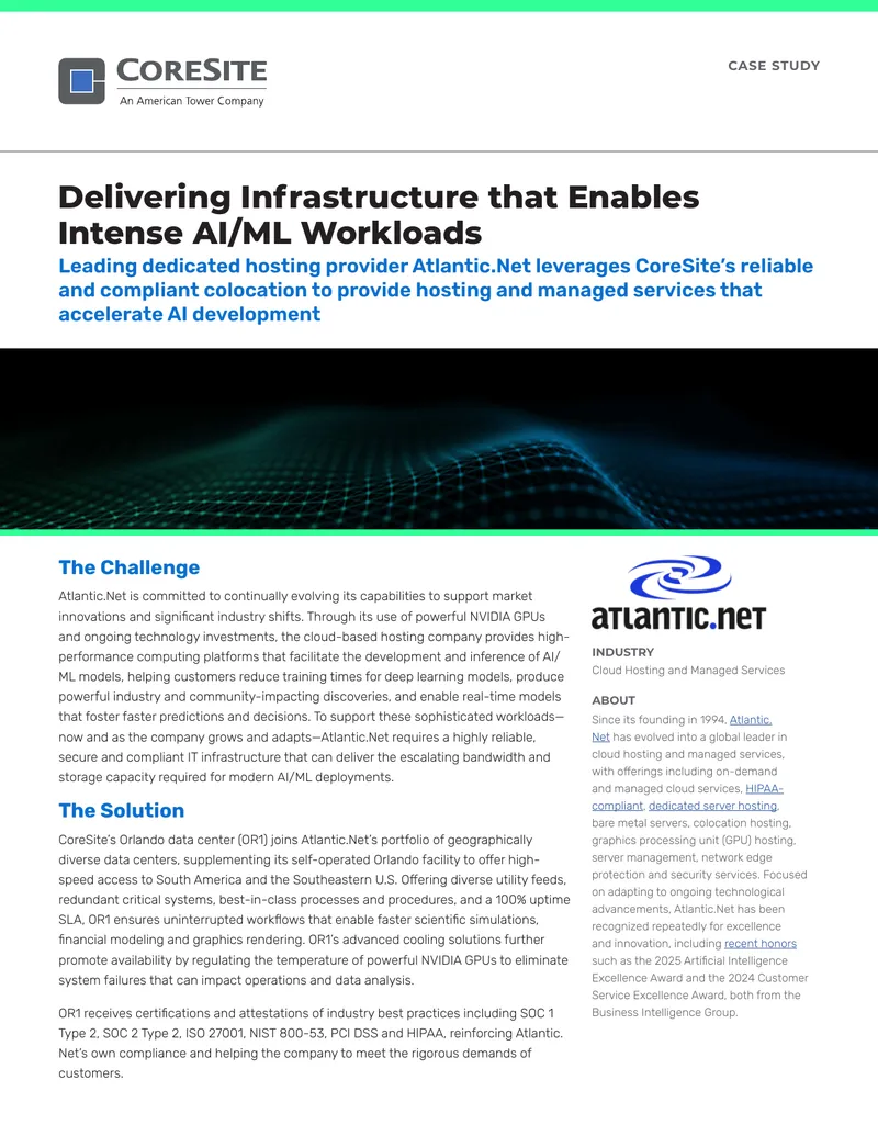 Atlantic.Net Case Study on AI/ML Hosting Infrastructure