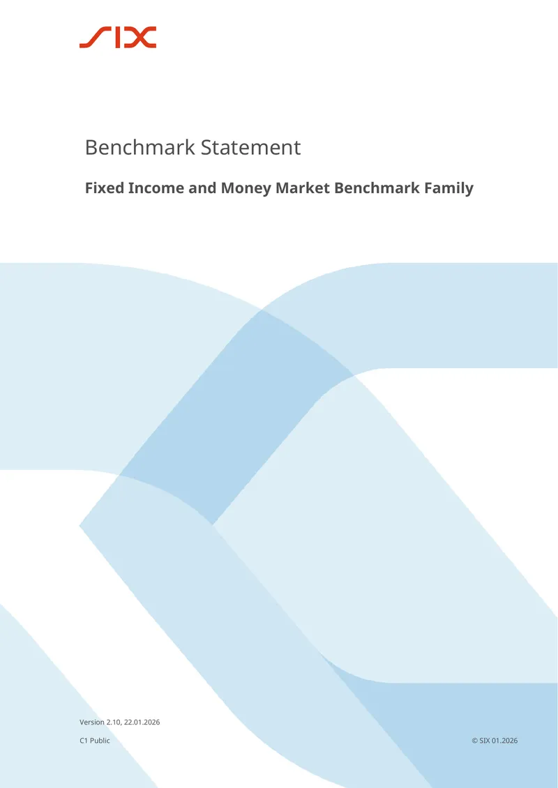 Fixed Income and Money Market Benchmark Statement
