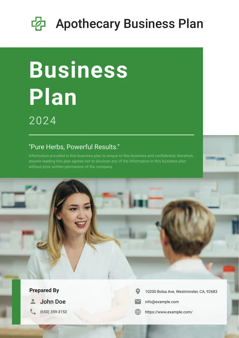 Apothecary Business Plan Overview