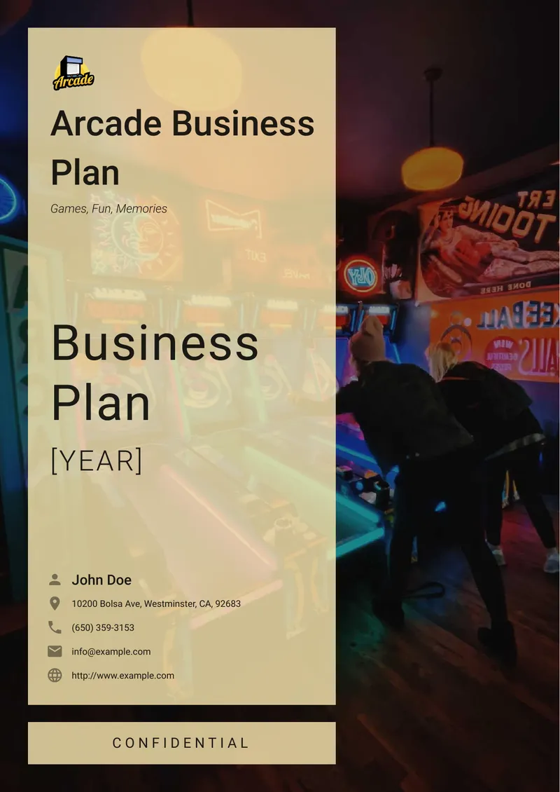 Arcade Business Plan Overview
