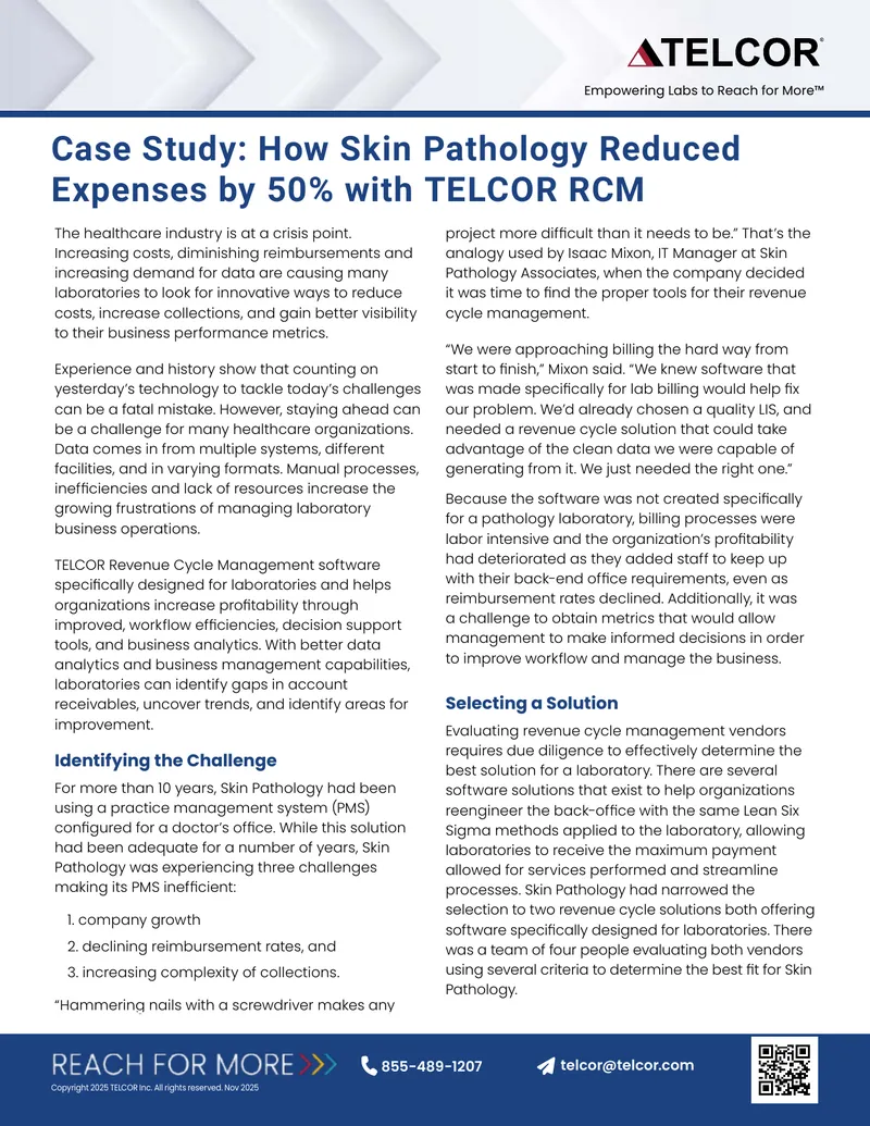Case Study on Skin Pathology's Revenue Cycle Management