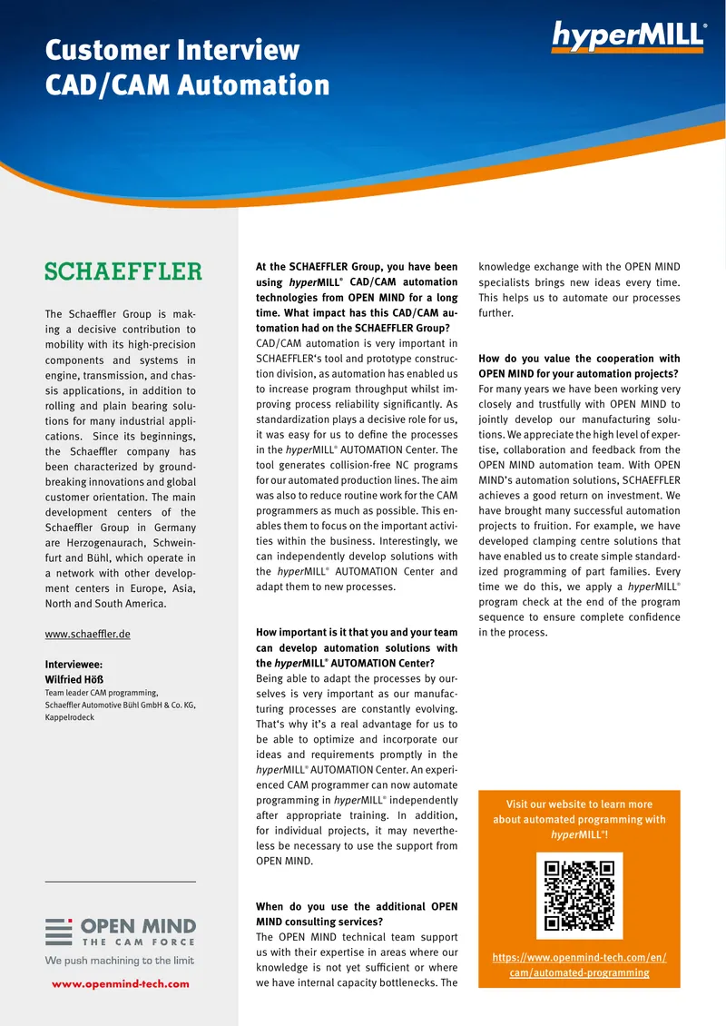 CAD/CAM Automation in Schaeffler Group