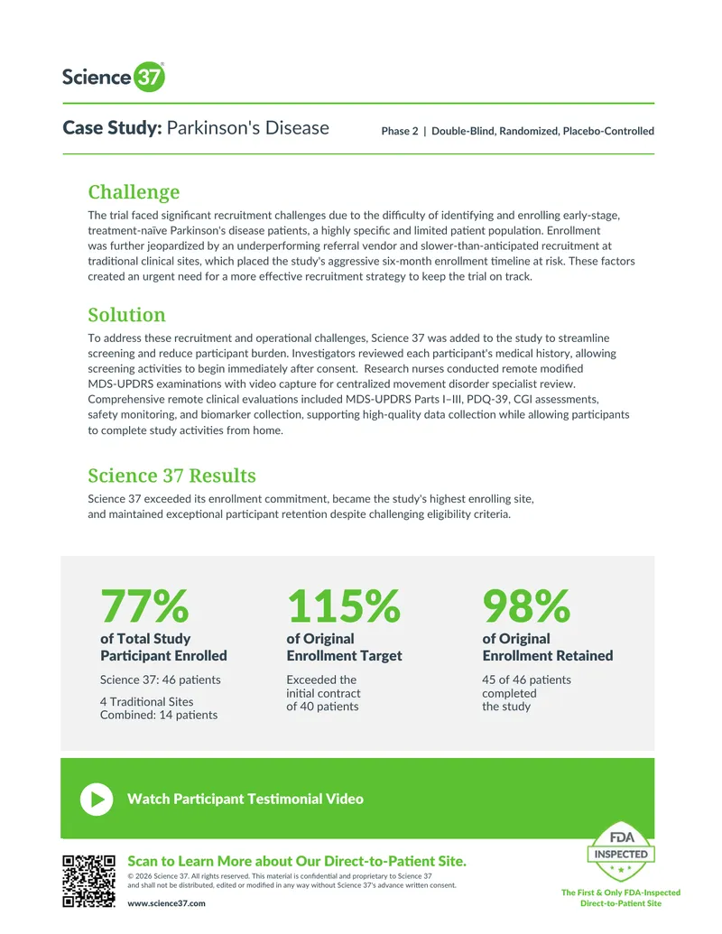 Parkinson's Disease Recruitment Case Study