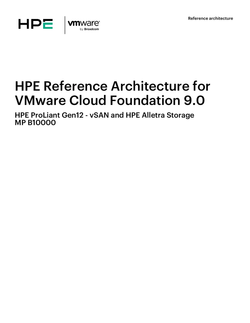 HPE Reference Architecture for VMware Cloud Foundation 9.0