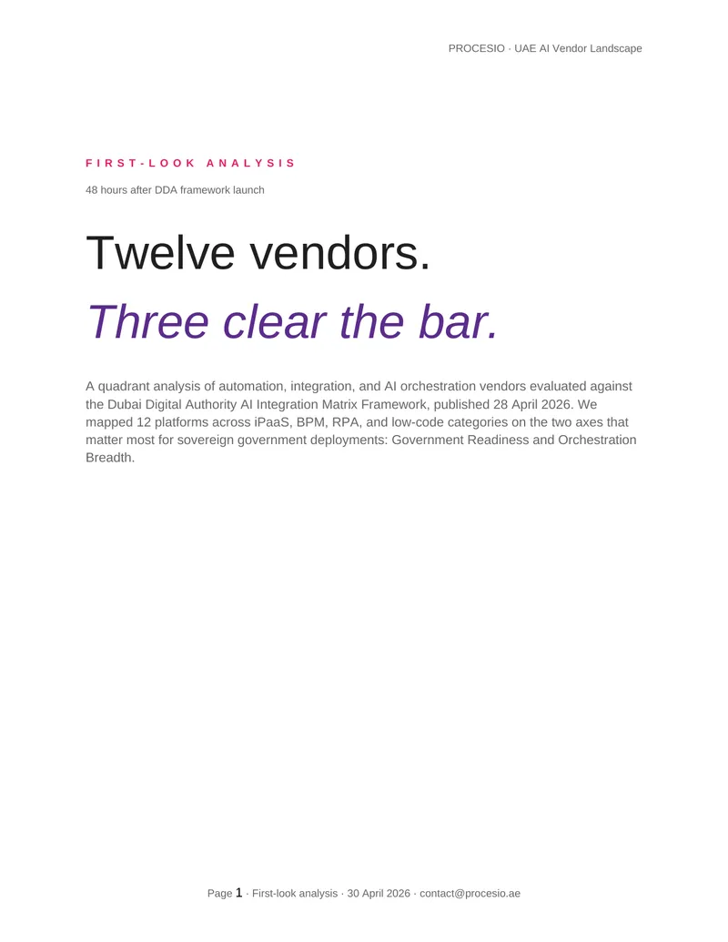 UAE AI Vendor Landscape Analysis