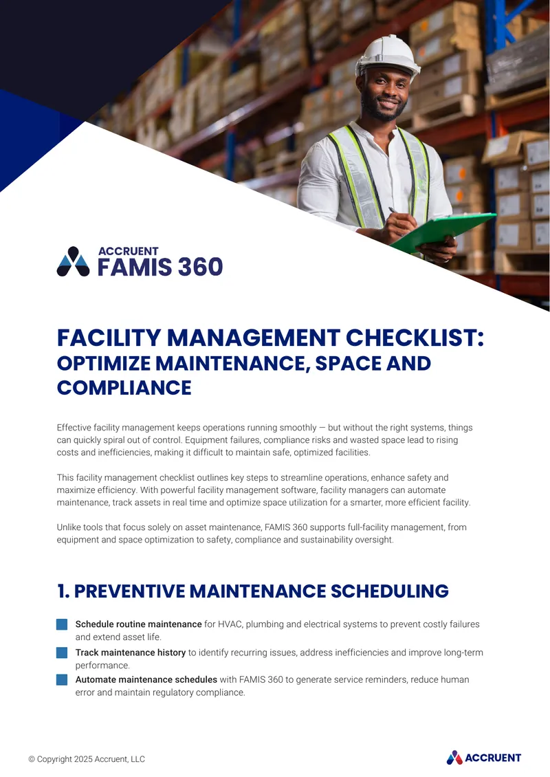 Facility Management Checklist for Operational Efficiency