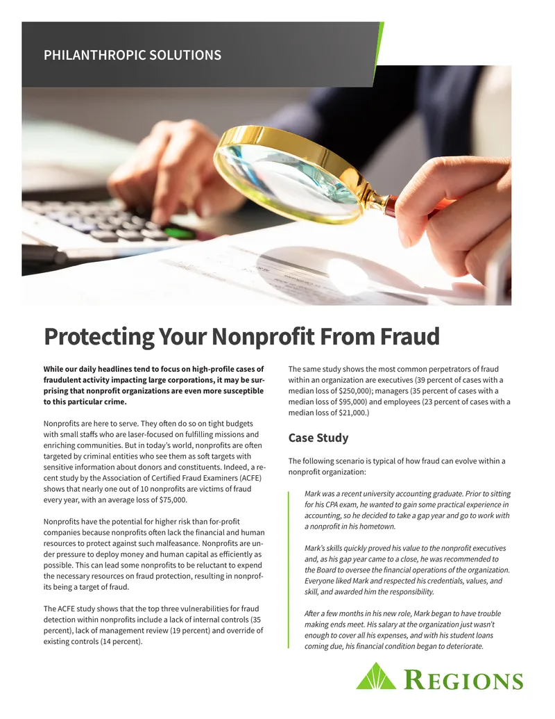 Fraud Prevention Strategies for Nonprofit Organizations