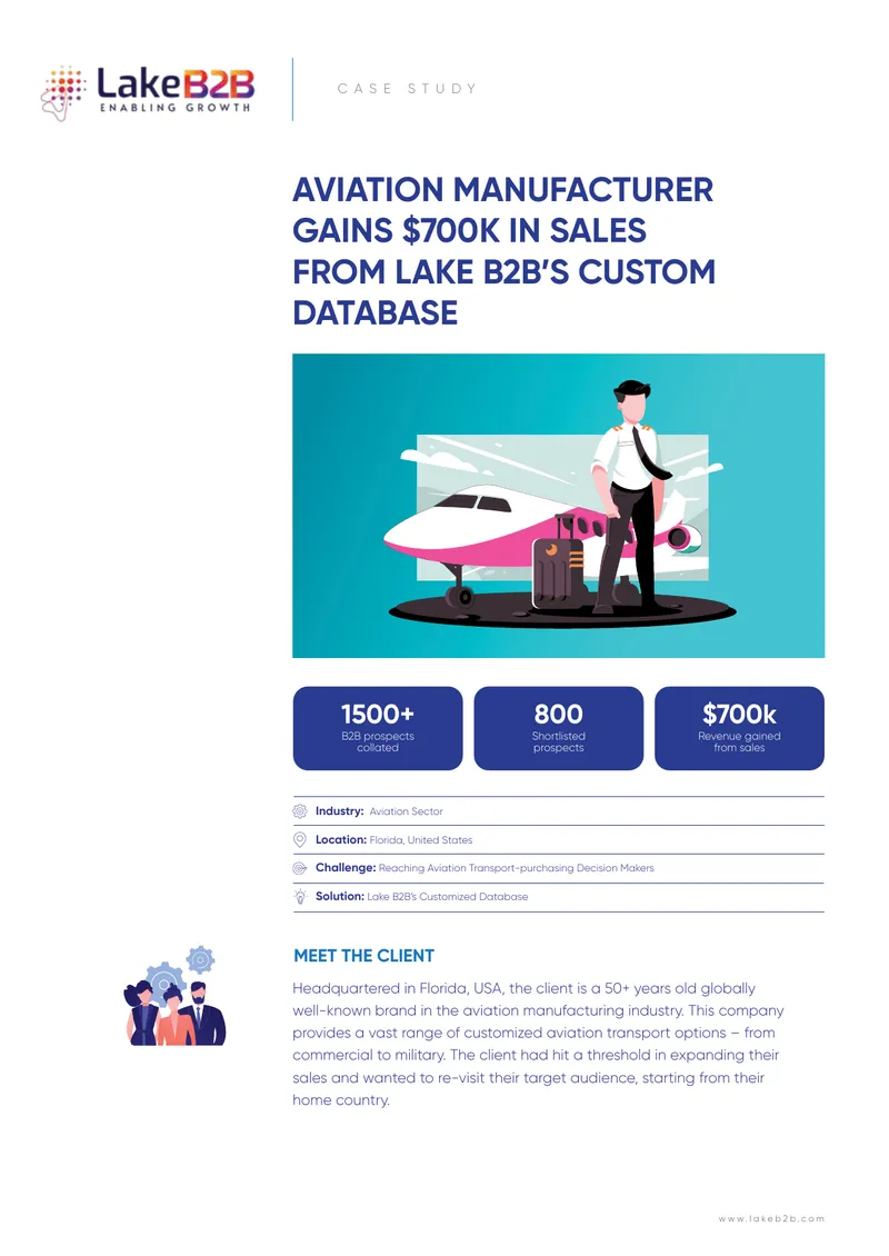 Aviation Manufacturer Gains Revenue from Customized Database