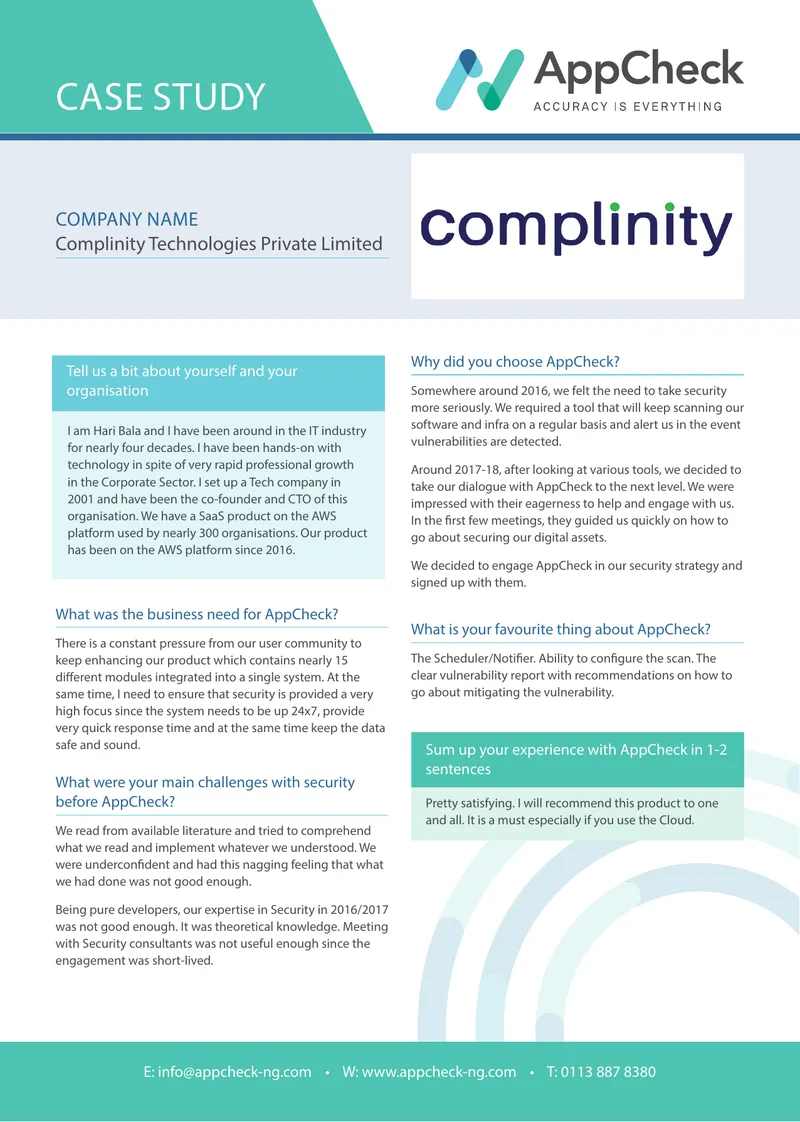 AppCheck Implementation Case Study