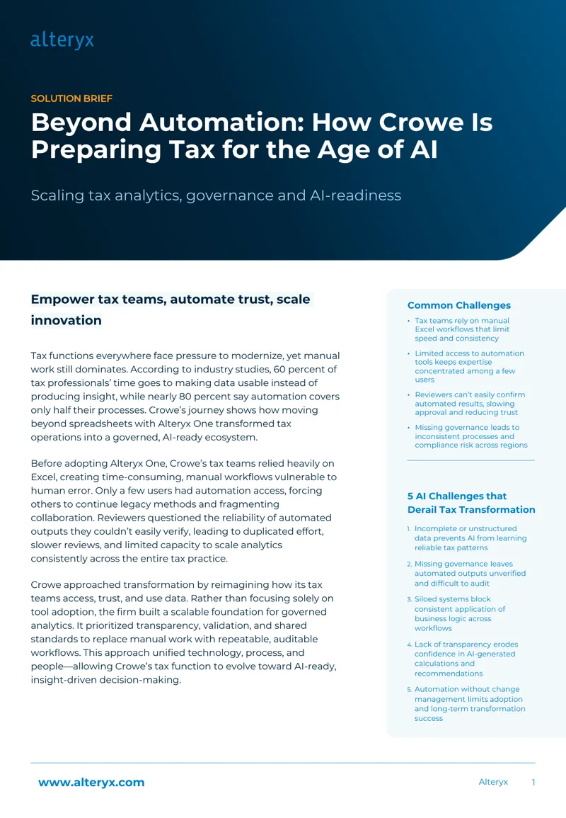 Tax Automation and AI Transformation at Crowe