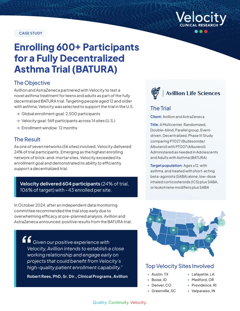 Decentralized Asthma Trial Participant Enrollment Case Study