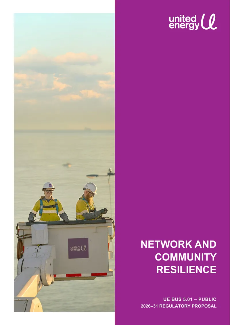 Network and Community Resilience Regulatory Proposal 2026-31