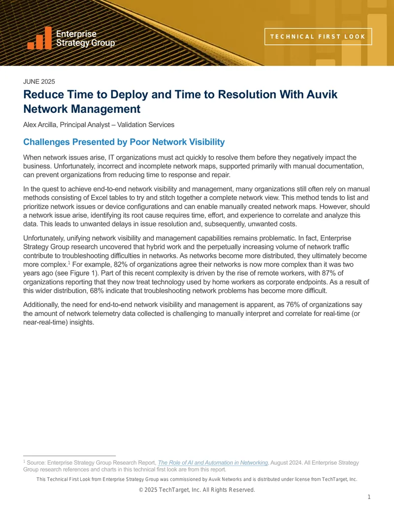 Reduce Time to Deploy and Time to Resolution With Auvik Network Management