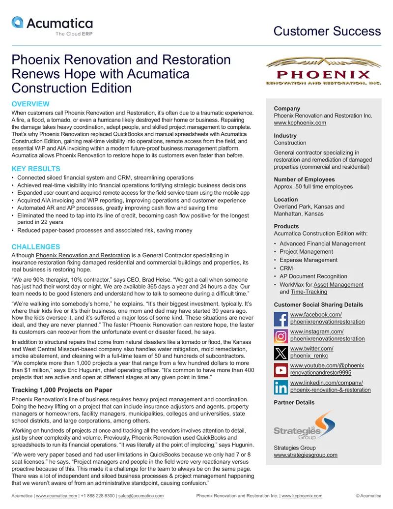 Phoenix Renovation and Restoration Case Study