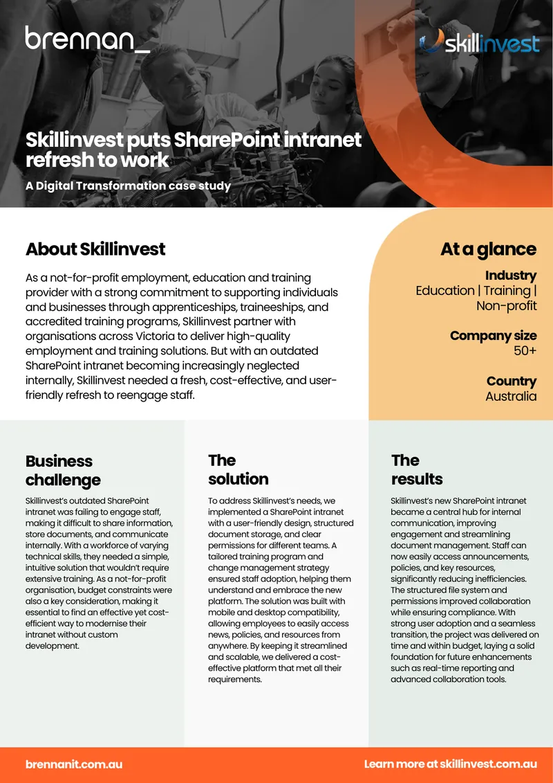 Skillinvest SharePoint Intranet Transformation Case Study