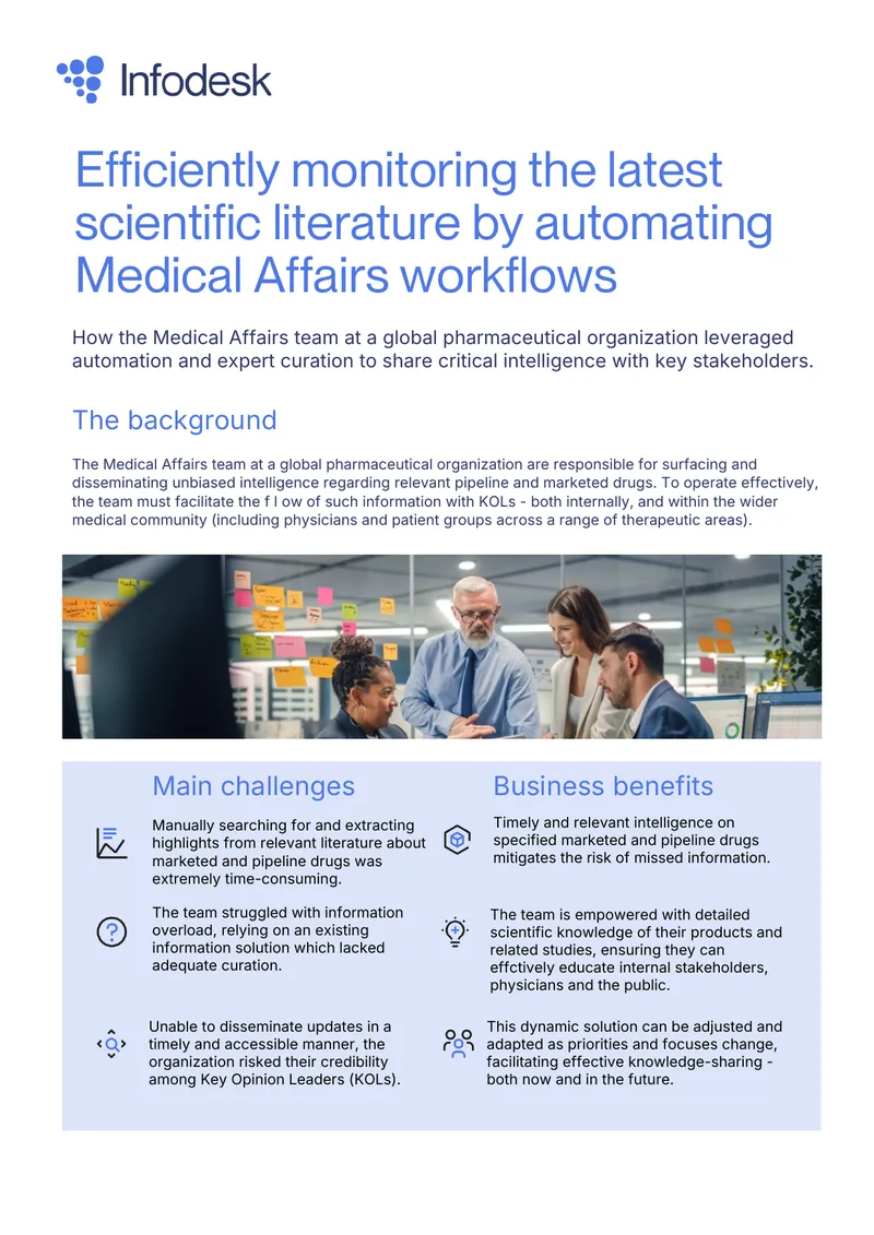 Automation in Medical Affairs Intelligence Workflow