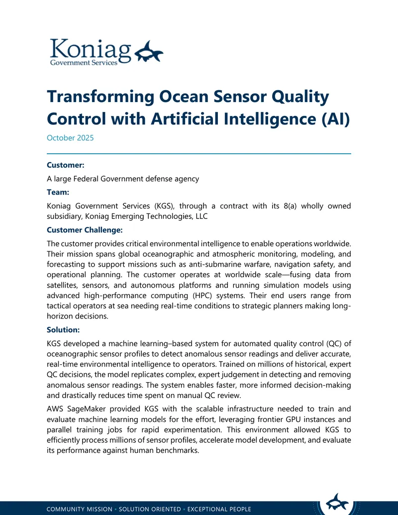 Ocean Sensor Quality Control Transformation with AI