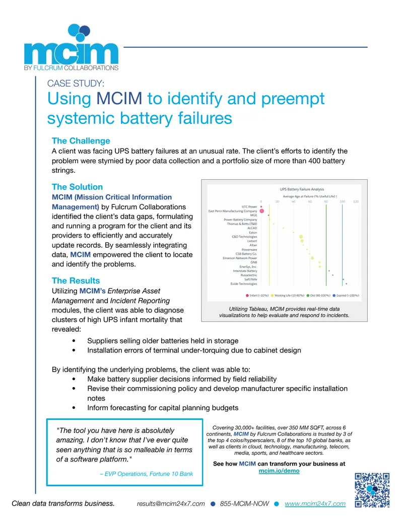 Case Study on Systemic Battery Failures